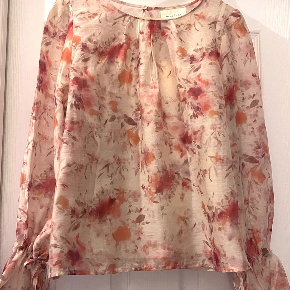 MELLODAY Autumn Floral Blouse